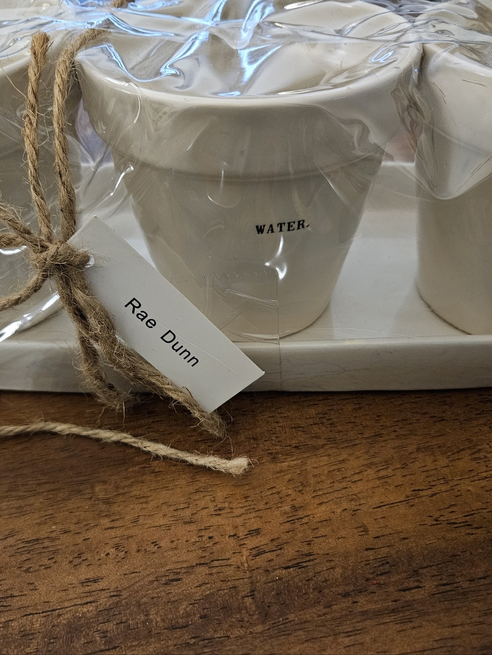 Rae Dunn White Ceramic Planter Set